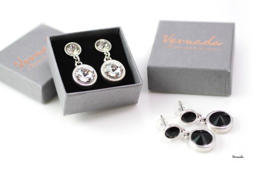 Vernada® Design kaulaketju+korvikset -setti, KRISTALLI - Image 3