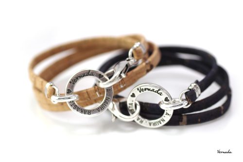 Alternative view of Vernada® Design EKO -kieputettava käsikoru ELÄ. NAURA. RAKASTA., korkki, SAVU