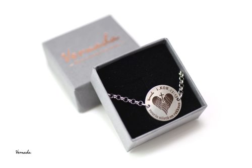 Vernada ® Design -ranneketju, SUURIN NIISTÄ ON RAKKAUS, S-L-koko