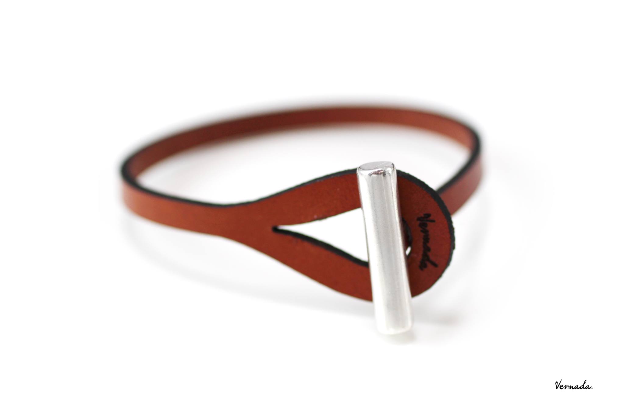 Vernada® Design -nahkakäsikoru, PSALMI 139 IHMEELLISIÄ OVAT TEKOSI, 5mm, ruskea