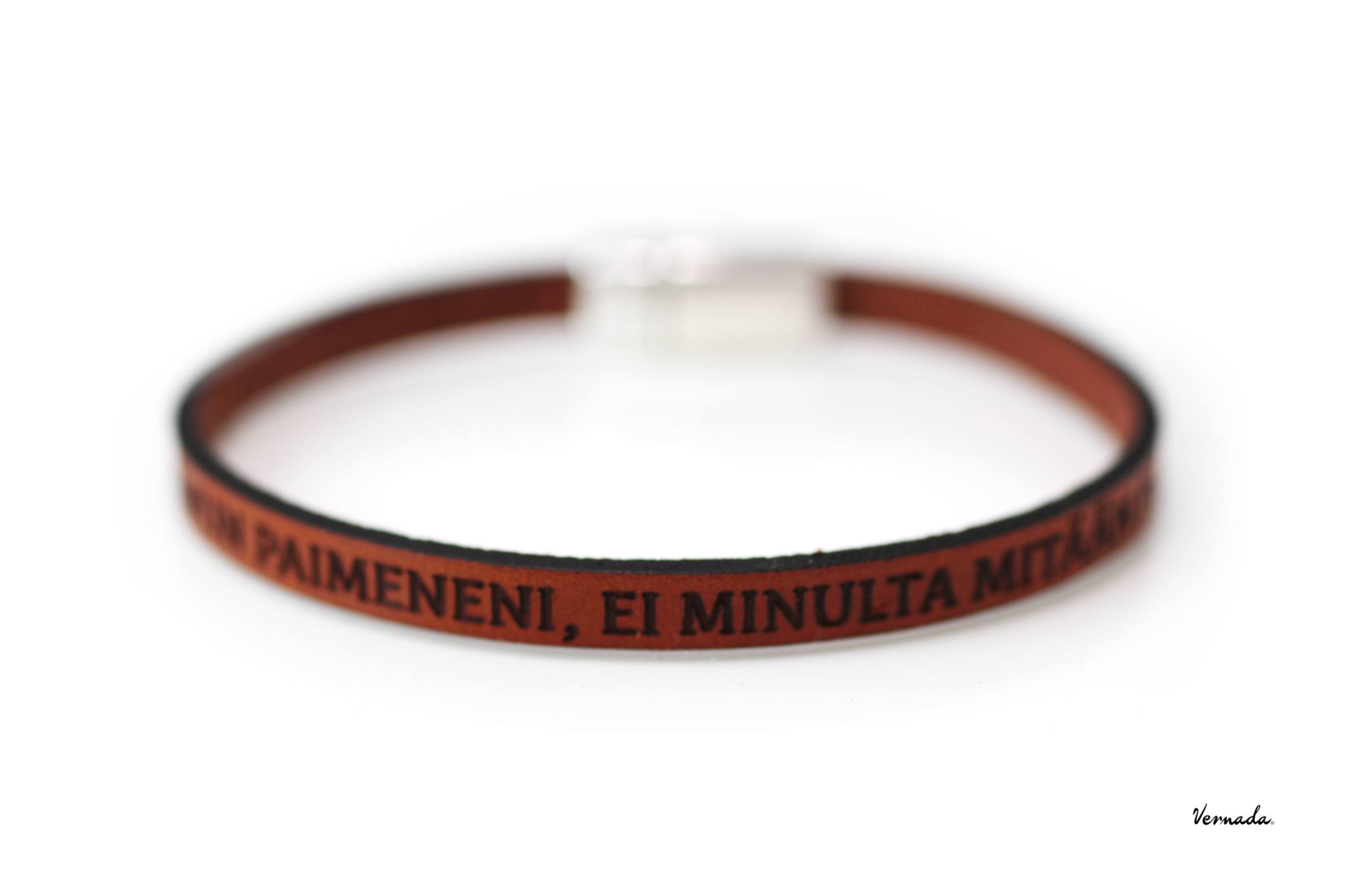 Vernada® Design -nahkakäsikoru, HERRA ON MINUN PAIMENENI, EI MINULTA MITÄÄN PUUTU, 5mm, ruskea - Image 4